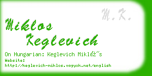 miklos keglevich business card